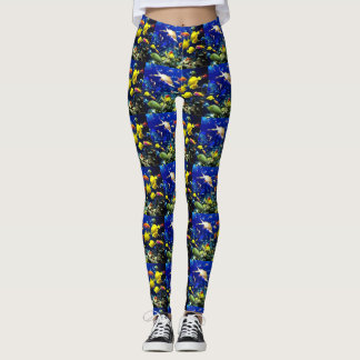 Legging Caneleiras tropicais do costume dos peixes das