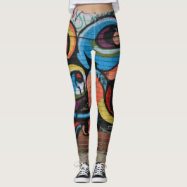 Legging Caneleiras urbanas da ioga da arte da rua dos