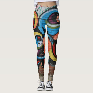Legging Caneleiras urbanas da ioga da arte da rua dos
