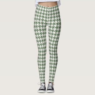 Legging Caneleiras verdes clássicas do teste padrão de