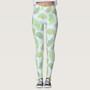 Legging Caneleiras verdes de vagueamento da