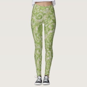 Legging caneleiras verdes do laço