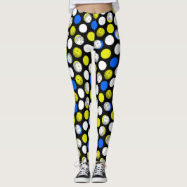 Legging Caneleiras verdes e azuis de Pickleballs