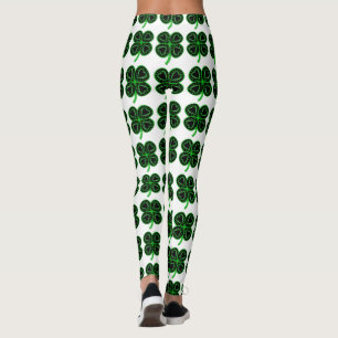 Legging Caneleiras verdes pretas do Dia de São Patrício