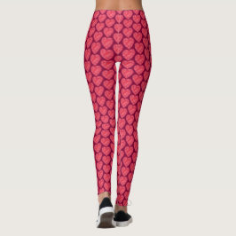 Legging Caneleiras vermelhas da arte da aguarela do