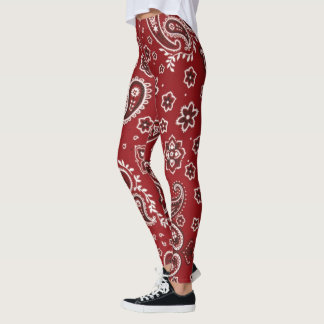 Legging caneleiras vermelhas do bandana