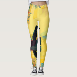 Legging Canoa Labrador Preto Minimalista da Natureza