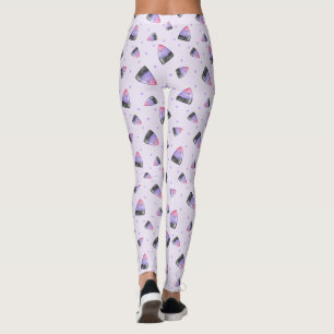 Legging Cany Corn de Halloween Roxo Caprichoso