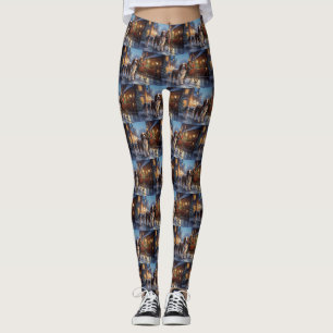 Legging Cão de Água Inglês Springer Temporada Festiva de N