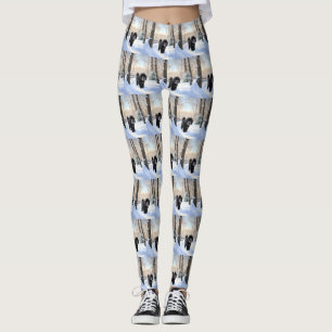 Legging Cão de Água Português Deixa-o nevar no Natal