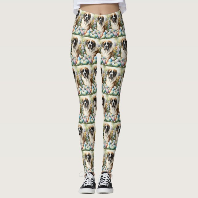 Legging Cão São Bernardo com Ovos da Páscoa  (Frente)