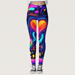 Legging Caos do Coração de Neon