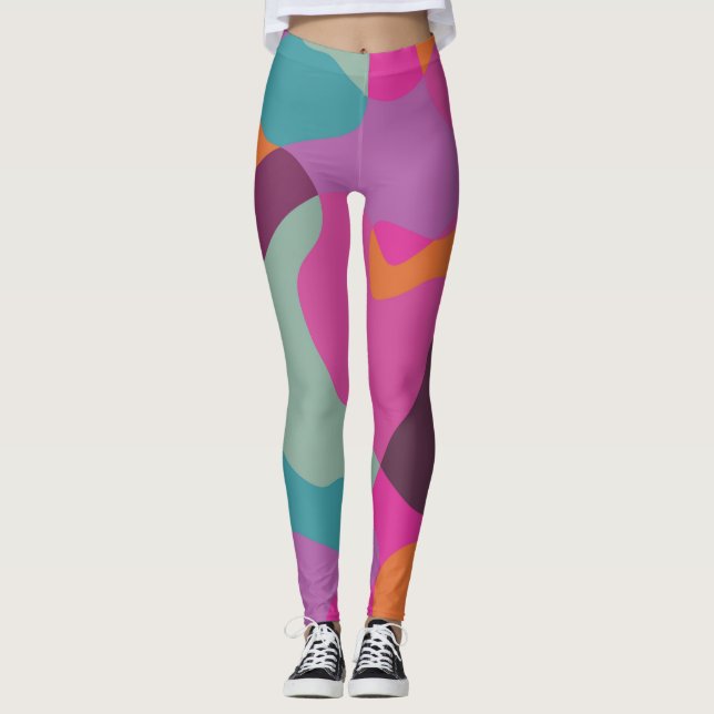 Legging Caos em cores retrorreflectoras (Frente)