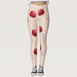 Legging Capacete de baseball e bolas ligadas