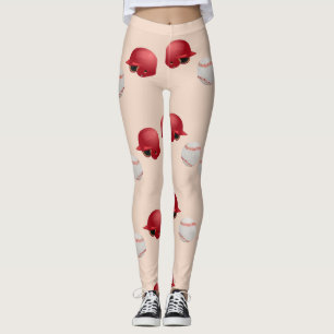 Legging Capacete de basebol e bolas ligadas