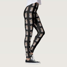 Legging capybara doce rosquinha cupcakes doces