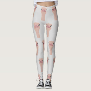 Legging Cara engraçada da avestruz