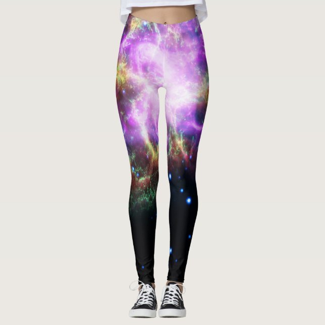 Legging Caranguejo Nebula Supernova Remanescente Composto  (Frente)
