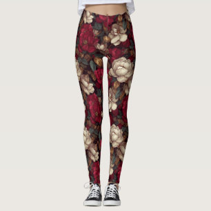 Legging Cardias de Gardênias Florais Femininas