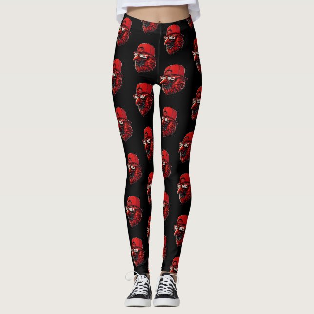 Legging Cardinal Vintage Estilo Retro Presente Homens Mulh (Frente)