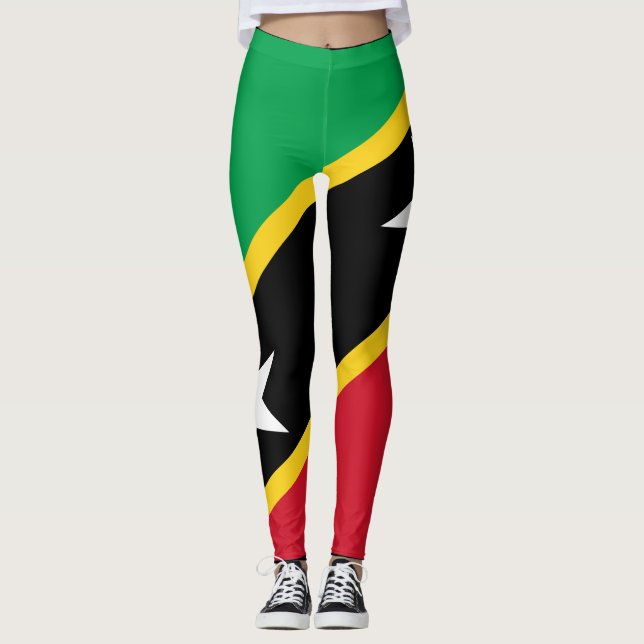 Legging Caribe de Independência de santo Kitts E Nevis (Frente)
