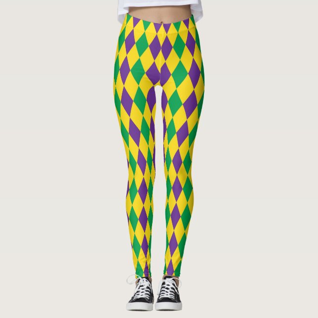 Legging Carnaval de Diamantes Mardis Gras Harlequin (Frente)