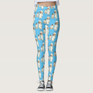 Legging Carneiro bonito com cartografia de jaqueta