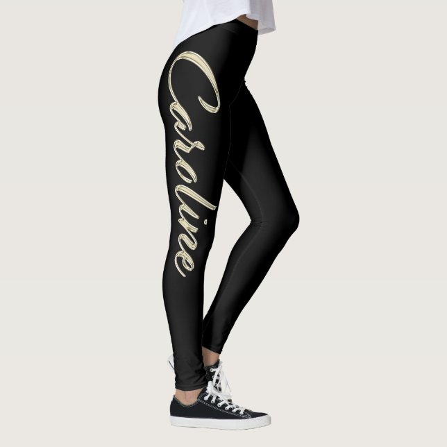 Legging Caroline white gold Handwriting Hose (Direita)