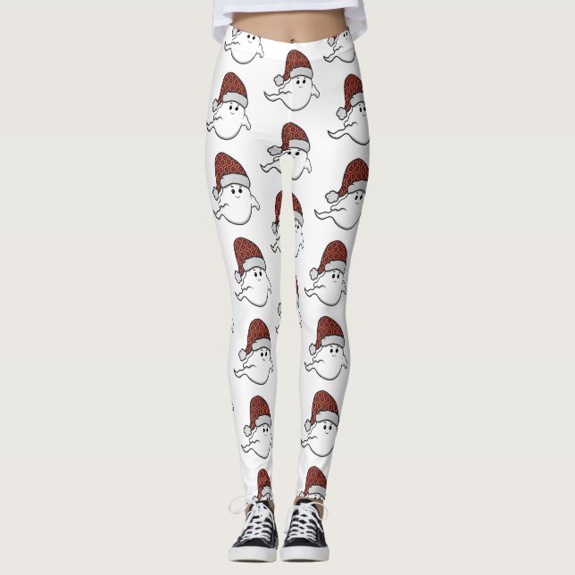 Legging Carpete de hotel assustador fantasma de natal (Frente)