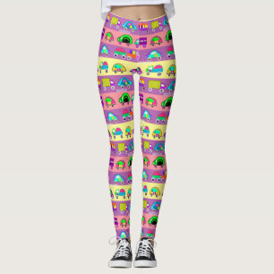 Legging Carros coloridos brilhantes para meninos