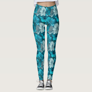 Legging Cartão de Cardio Azul Celeste Amaryllis Estético P
