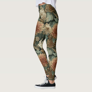 Legging Cartão de Flor de Dahlia Presente de Pétala de Da