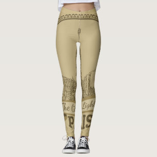 Legging Cartão-postal da Paisagem Vintage