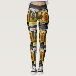 Legging Cartaz de Paródia de Filme Animal Ocidental