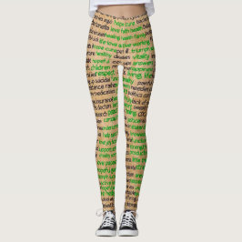 Legging Cartaz de Sentimentos da Doença de Lyme, Negado, I