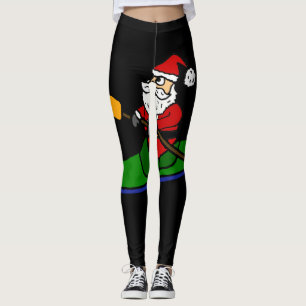 Legging Cartografia de Natal Engraçado para o Papai Noel