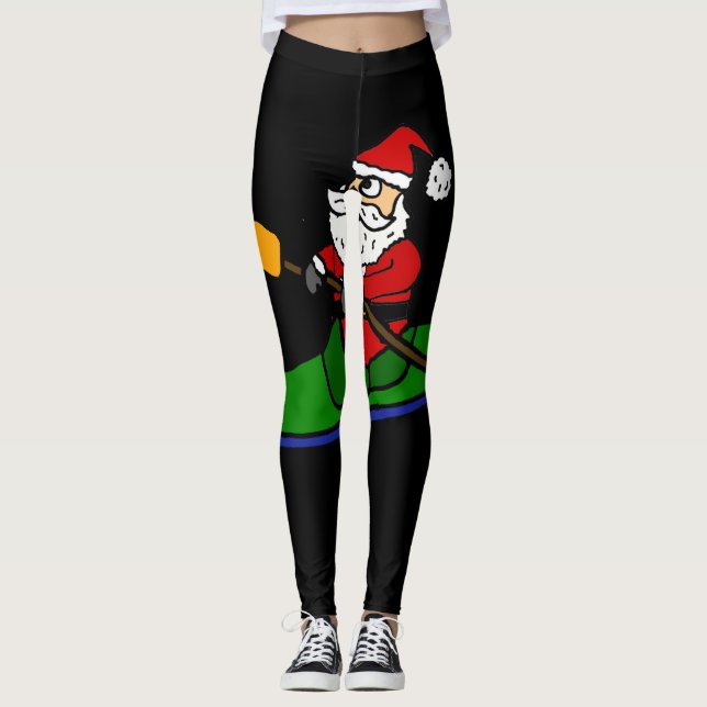 Legging Cartografia de Natal Engraçado para o Papai Noel K (Frente)