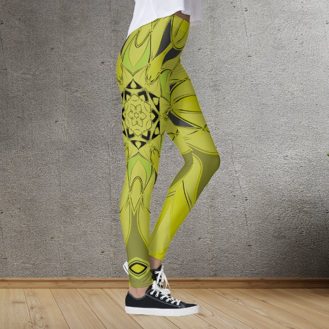 Legging Cartografia Mandala Flor Verde (Criador carregado)