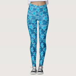 Legging Cartoon Blue Starfish