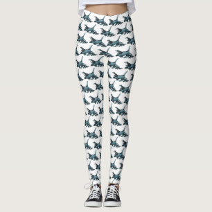 Legging Cartoon de avião de combate militar