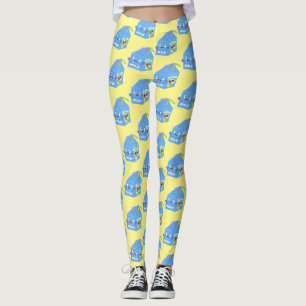 Legging Cartoon de cartonagem de leite feliz e bonito