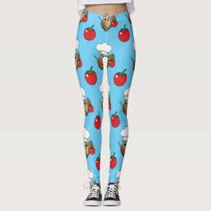 Legging Cartoon de Coruja Cozinhar