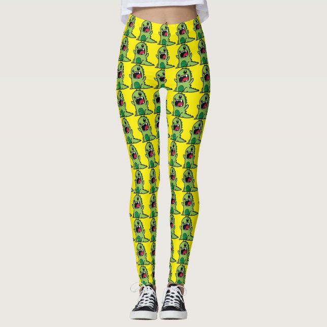 Legging Cartoon de dinossauro bebê (Frente)