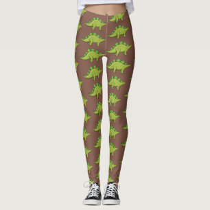 Legging Cartoon de dinossauro de stegossauro engraçado