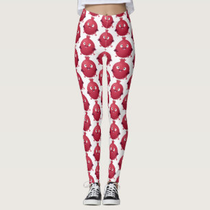 Legging Cartoon de fruta de romã feliz e giro