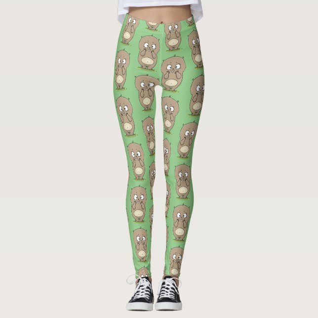 Legging Cartoon de hamster adorável (Frente)