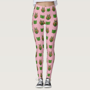 Legging Cartoon de Leitura de Carroçaria