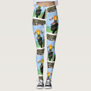 Legging Cartoon de Mosquitos de Wisconsin - Acampamento po