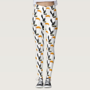 Legging Cartoon de pássaros-de-bico-amarelo engraçado