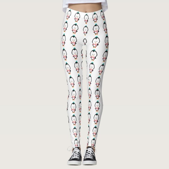 Legging Cartoon de pinguim bonito (Frente)